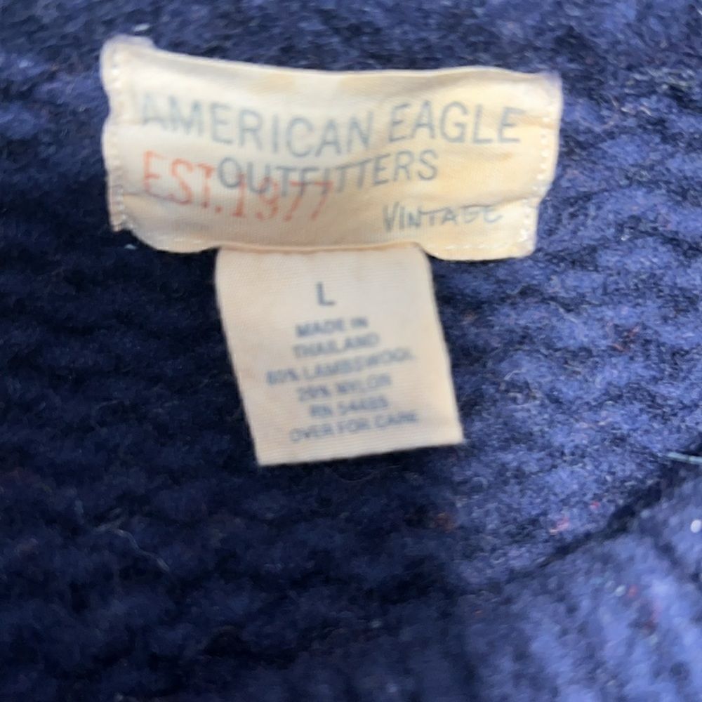 AMERICAN EAGLE OUTFITTERS VINTAGE  Lambswool Blend Knit Sweater-L - Picture 7 of 8
